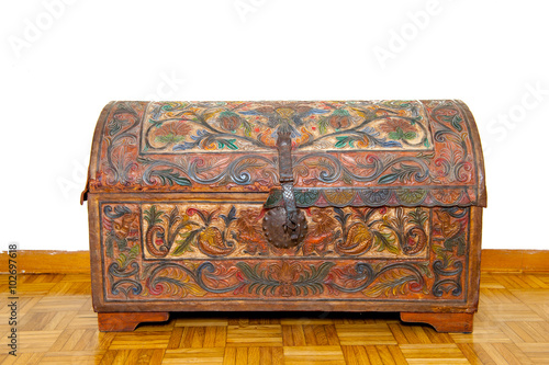 Old close decorated chest