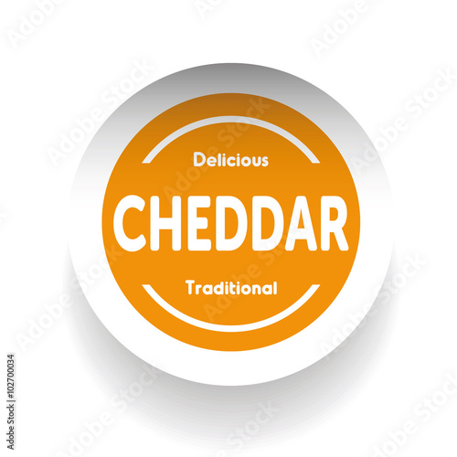 Cheddar Cheese label vector