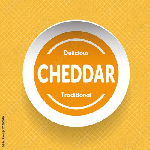 Cheddar Cheese label vector
