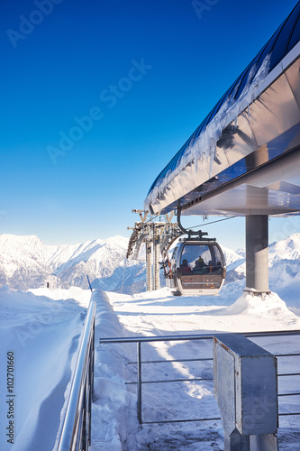 Mountains ski resort Caucasus - nature  background