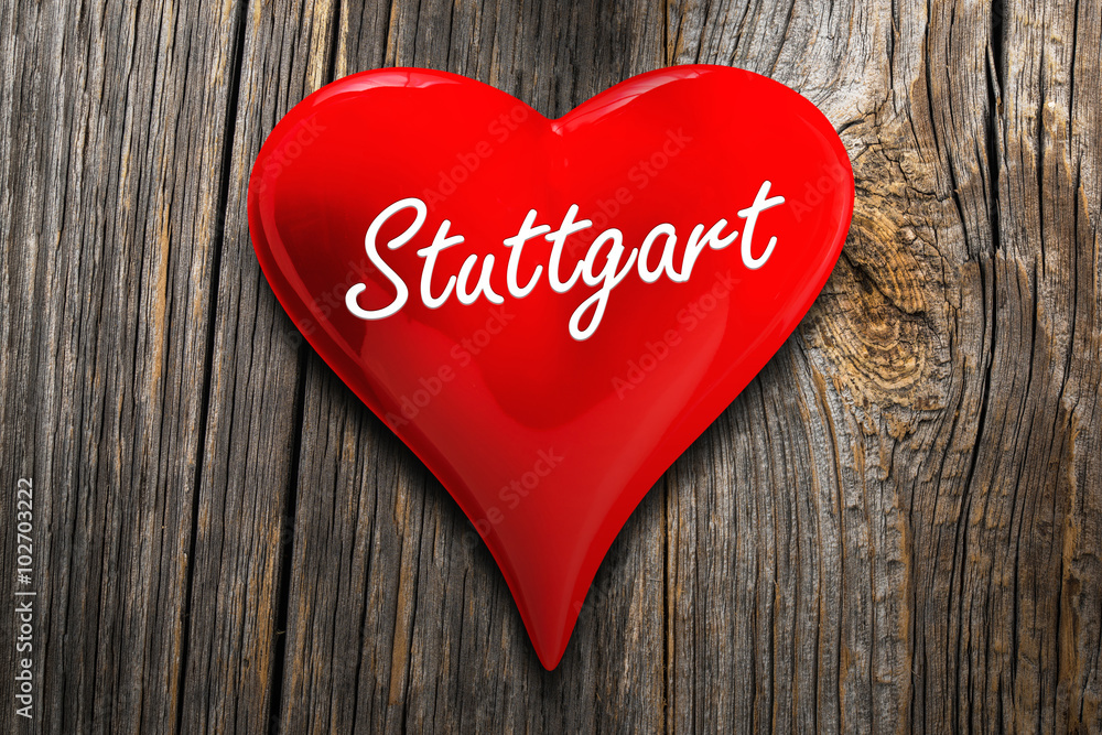 Stuttgart – rotes Herz mit Inschrift Stuttgart – rotes Herz mit Inschrift