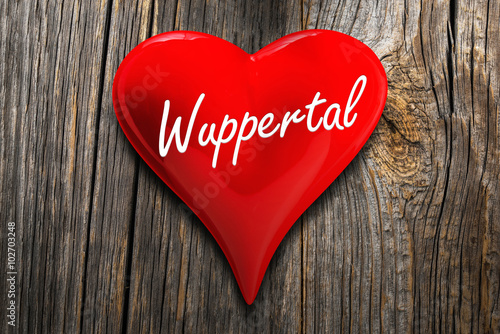 Wuppertal – rotes Herz mit Inschrift