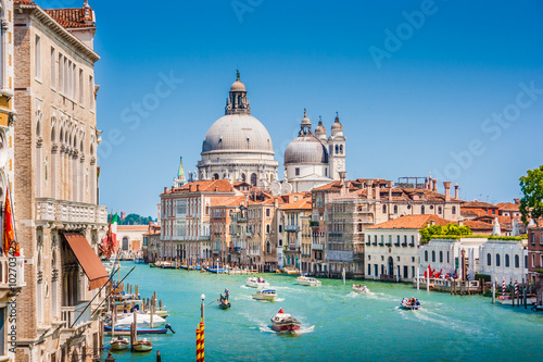Canal Grande with Basilica di Santa Maria della Salute, Venice, Italy