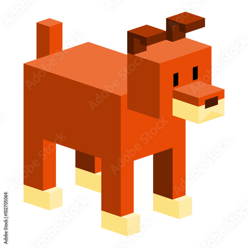 Cartoon Dog Isolated On White Background