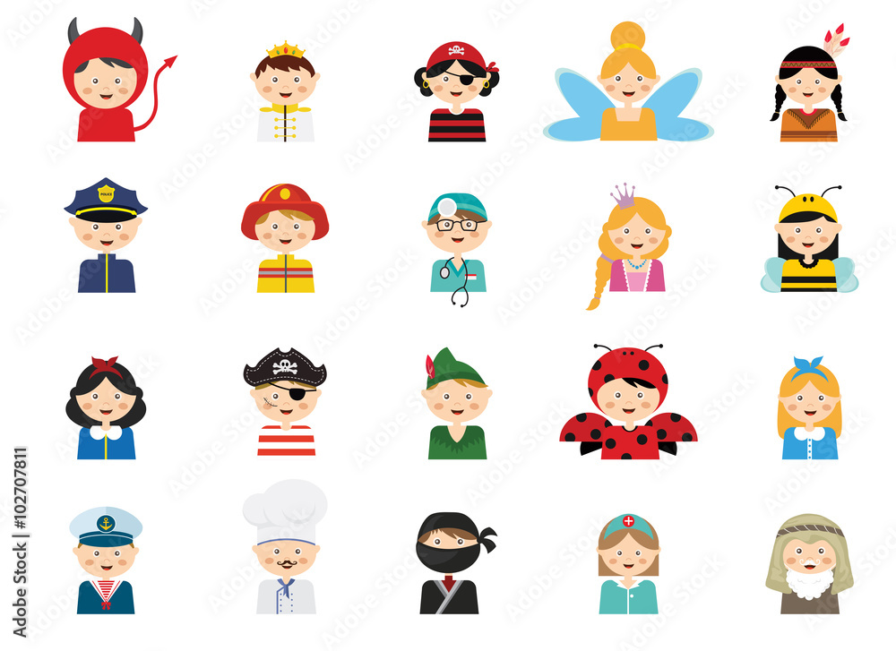 kids wearing different costumes . kids wearing different costumes .