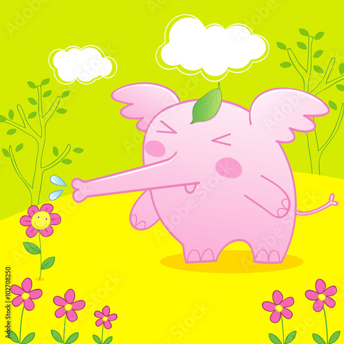 pink baby elephant