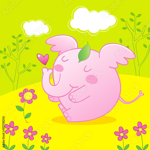 pink baby elephant