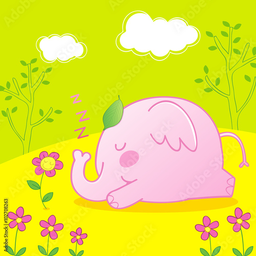 pink baby elephant