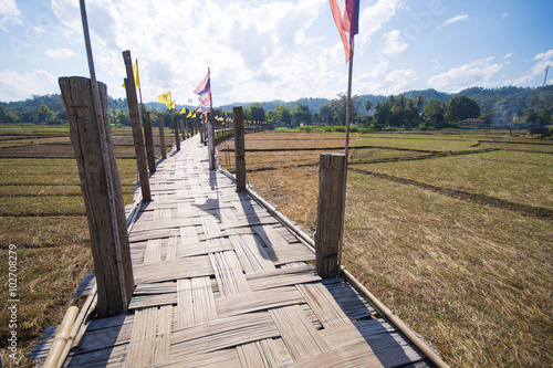 MAE HONG SON, THAILAND - DECEMBER 28, 2015: Zutongpae Bridge is