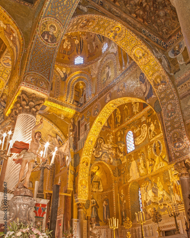 Palermo - Mosaic of Cappella Palatina - Palatine Chapel