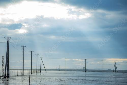 海と電柱 © kose0811