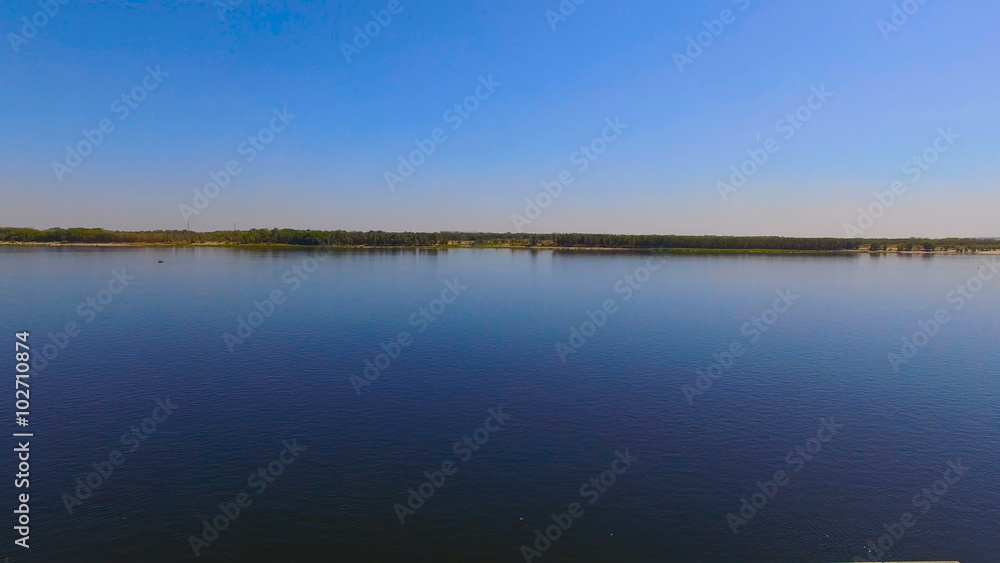 flight over the river Volga, Volgograd, Russia flight over the river Volga, Volgograd, Russia