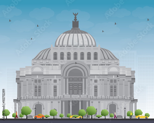 The Fine Arts Palace/Palacio de Bellas Artes in Mexico City, Mexico.