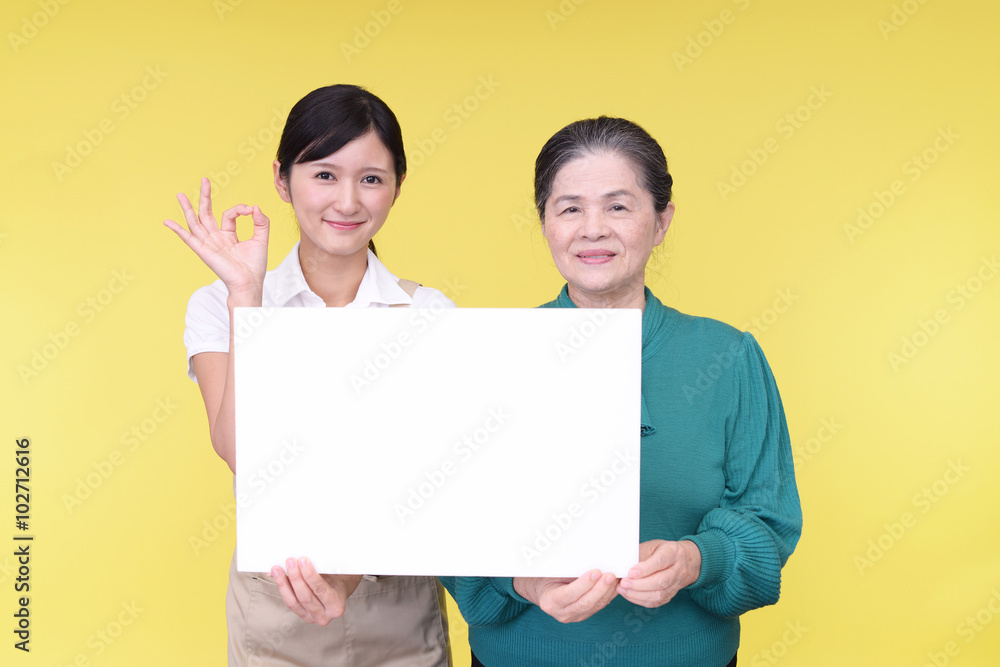 笑顔の二人の女性 笑顔の二人の女性
