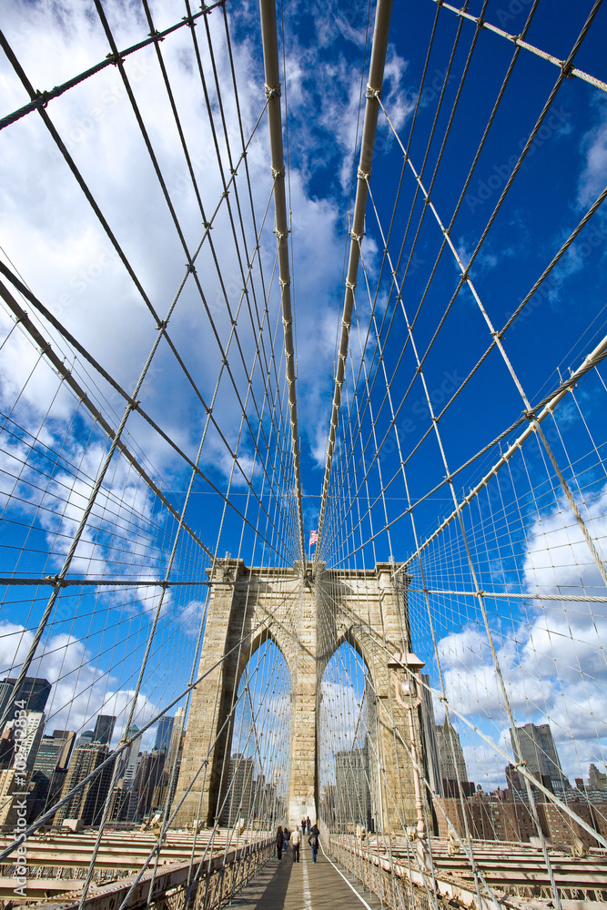 Naklejka premium Brooklyn bridge, New York City. USA.