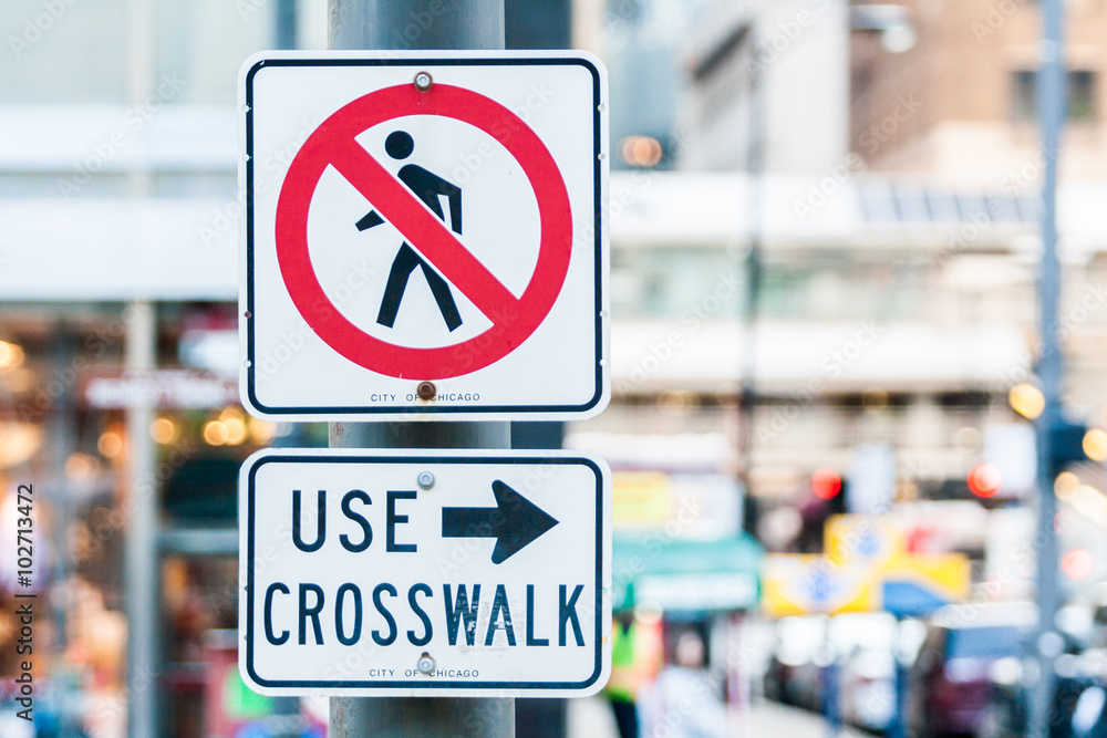 No pedestrians use crosswalk