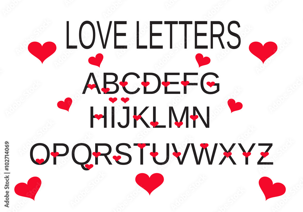 Love Alphabet white