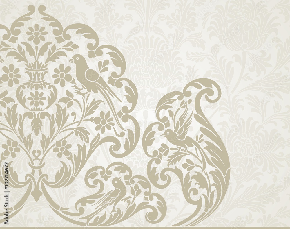 wedding card design, paisley floral pattern , India wedding card design, paisley floral pattern , India