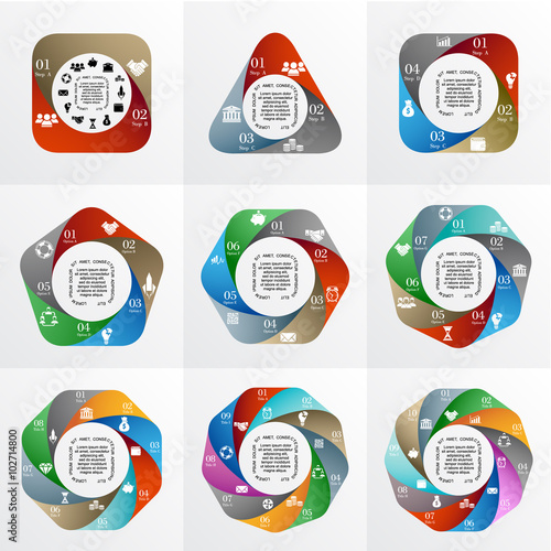 Vector geometric infographic