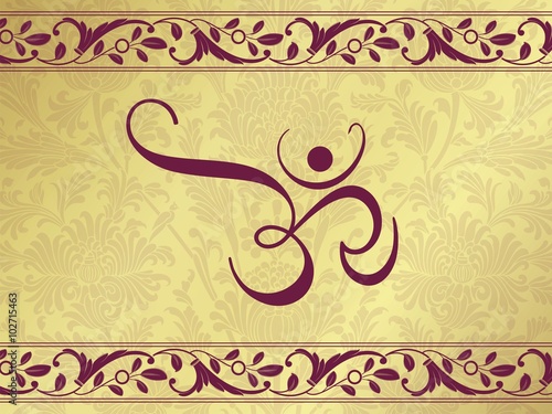 aum syllable, paisley design , Hinduism , India