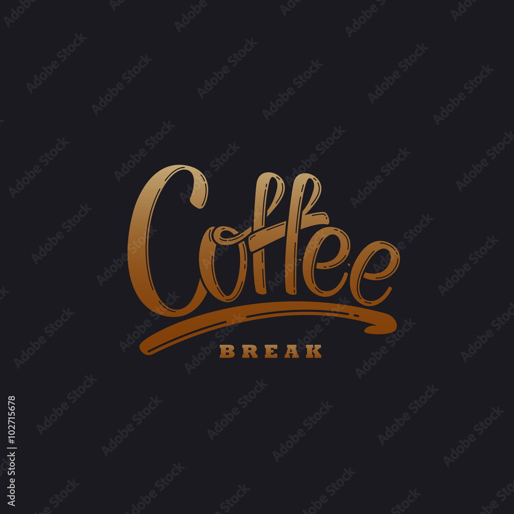 Coffee. Vector Lettering Illustration Coffee. Vector Lettering Illustration