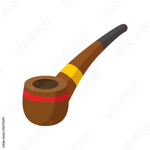 Tobacco pipe cartoon icon