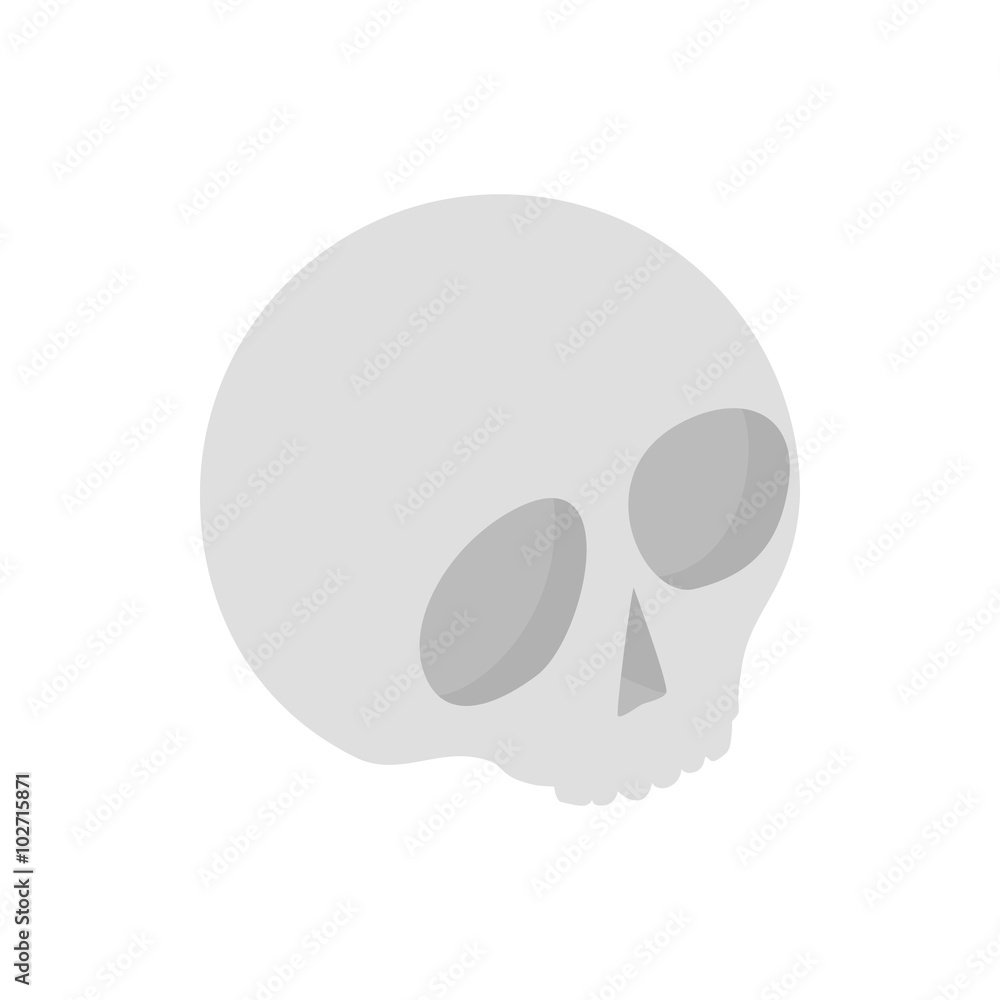 Human skull isometric 3d icon