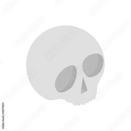 Human skull isometric 3d icon