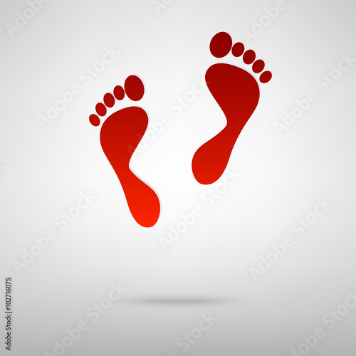 Red icon with shadow