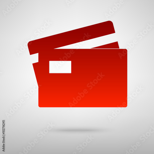 Red icon with shadow