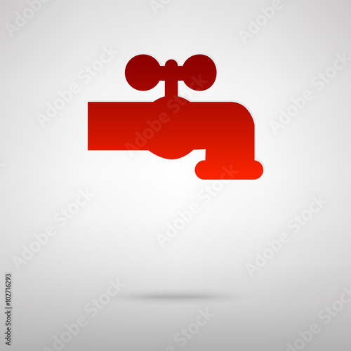 Red icon with shadow