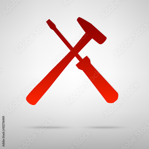 Red icon with shadow