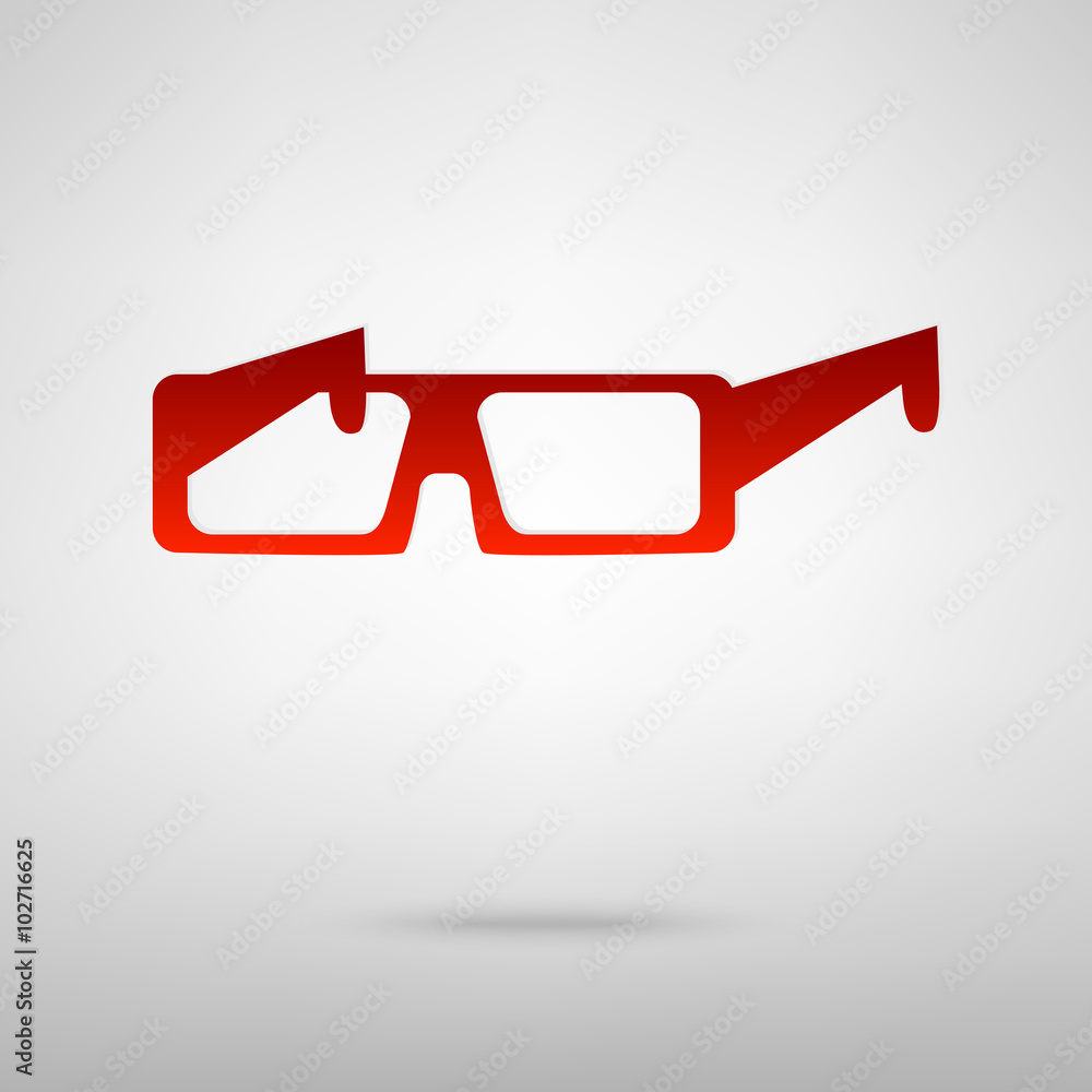 Red icon with shadow Red icon with shadow