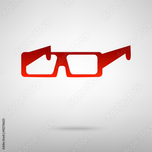 Red icon with shadow