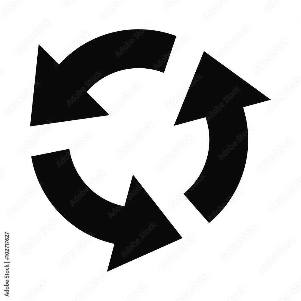 Circular arrows black simple icon