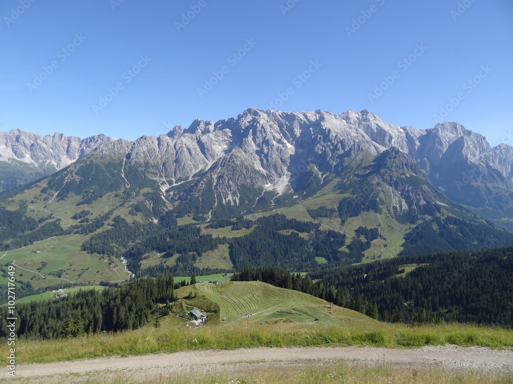 View on Hochkoenig,  Berchtesgadener Alp, Salzburgland, Austria