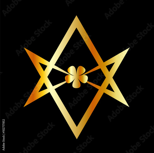 Unicursal hexagram symbol photo