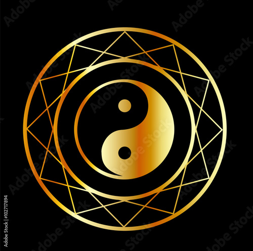 Golden symbol of Taoism Daoism