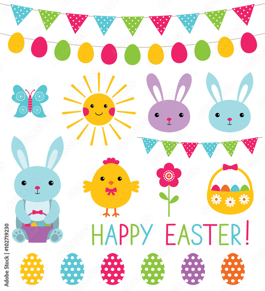 Easter elements collection Easter elements collection