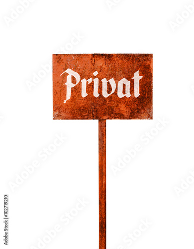 Schild Privat