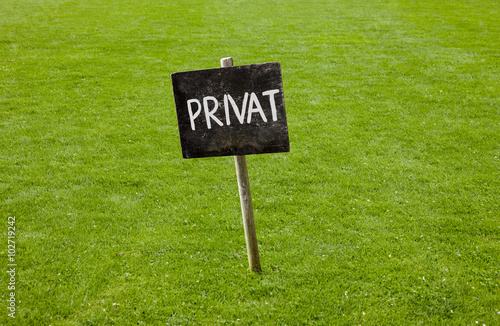 Schild Privat
