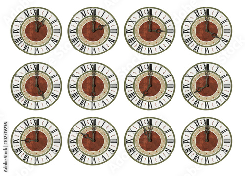 Verschiedene Uhrzeiten