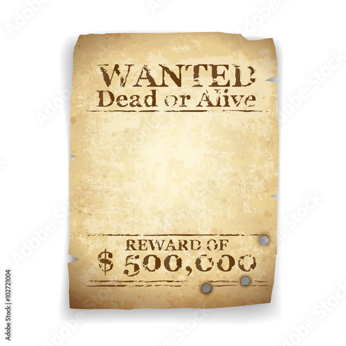 Wanted Western Poster