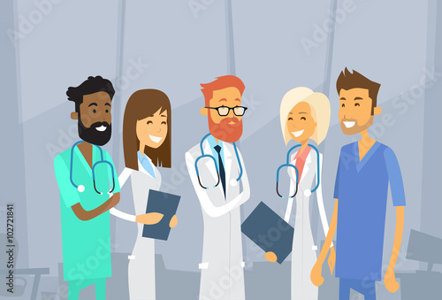 Group Medial Doctors Team Hospital