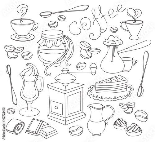 Doodle vector coffee