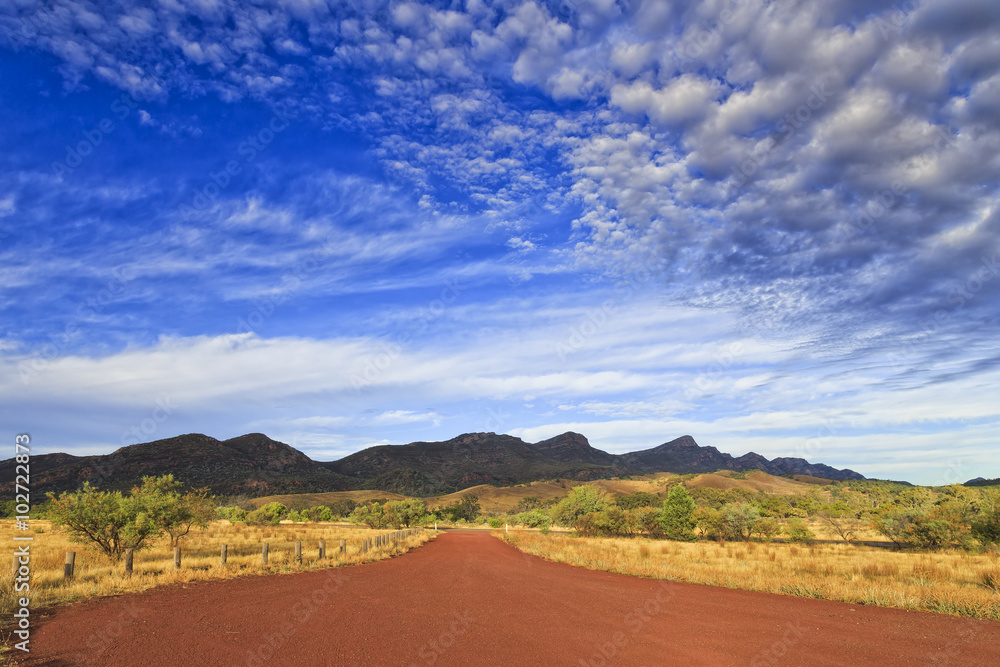 Fototapeta premium FR WP red wide road sunrise