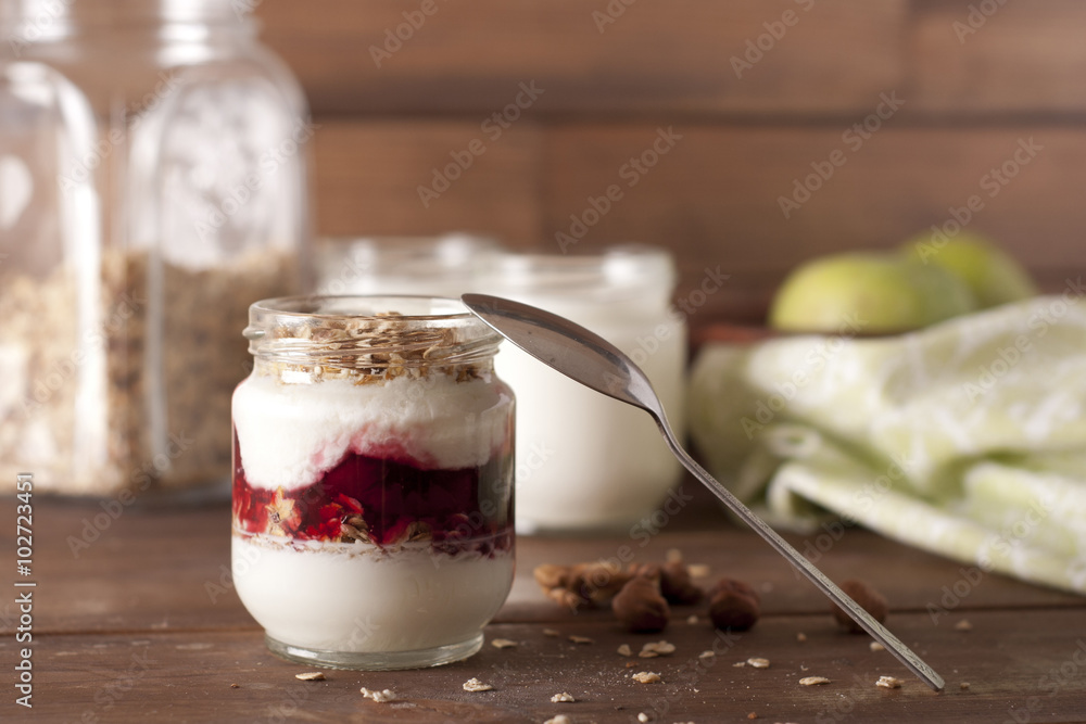 yoghurt and granola yoghurt and granola