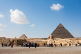 Great Pyramid and Great Sphinx at Giza Plateau 
