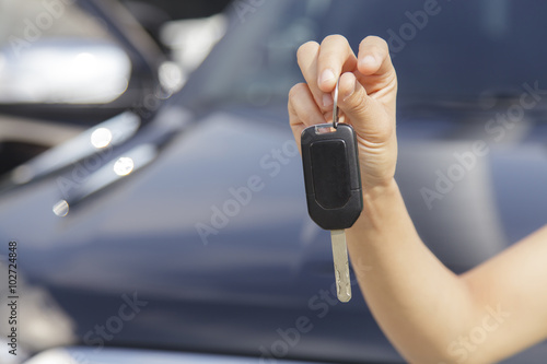  Woman with a car keys