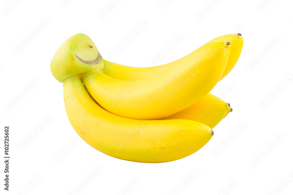 banana on white background. banana on white background.